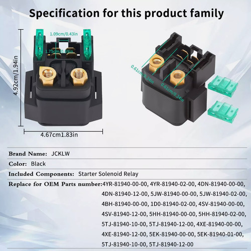 Starter relay solenoid for - relay,